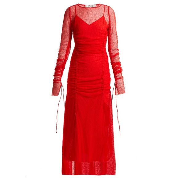 DVF Runway Maxi Fitted Mesh Lace Dress - Picture 4 of 4